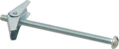 Powers Fasteners - 1/4" Screw, 1/4" Diam, 4" Long, Toggle Bolt Drywall & Hollow Wall Anchor - 5/8" Drill, Zinc Plated, Steel, Grade Zamac 7, Use in Drywall & Wallboard - Industrial Tool & Supply