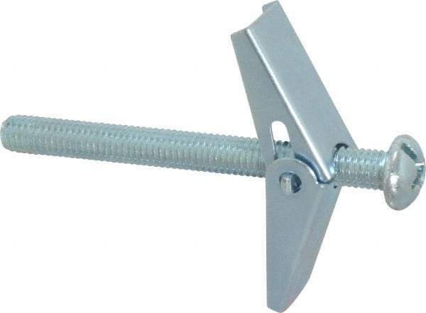 Powers Fasteners - 3/8" Screw, 3/8" Diam, 4" Long, Toggle Bolt Drywall & Hollow Wall Anchor - 7/8" Drill, Zinc Plated, Steel, Grade Zamac 7, Use in Drywall & Wallboard - Industrial Tool & Supply