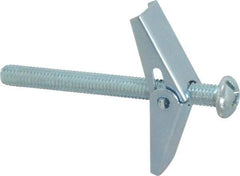 Powers Fasteners - 3/8" Screw, 3/8" Diam, 4" Long, Toggle Bolt Drywall & Hollow Wall Anchor - 7/8" Drill, Zinc Plated, Steel, Grade Zamac 7, Use in Drywall & Wallboard - Industrial Tool & Supply