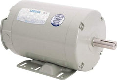 Leeson - 3 Max hp, 3,450 Max RPM, Electric AC DC Motor - 230/460 V Input, Three Phase, 145T Frame, 7/8" Shaft Diam, Rigid Base Mount, TEAO Enclosure - Industrial Tool & Supply