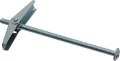 Powers Fasteners - 1/8" Screw, 1/8" Diam, 3" Long, Toggle Bolt Drywall & Hollow Wall Anchor - 3/8" Drill, Zinc Plated, Steel, Grade Zamac 7, Use in Drywall & Wallboard - Industrial Tool & Supply