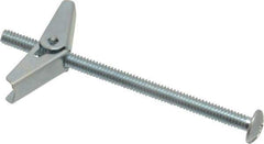 Powers Fasteners - 1/4" Screw, 1/4" Diam, 4" Long, Toggle Bolt Drywall & Hollow Wall Anchor - 5/8" Drill, Zinc Plated, Steel, Grade Zamac 7, Use in Drywall & Wallboard - Industrial Tool & Supply