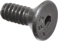 Value Collection - #4-40 UNC Hex Socket Drive, 82° Flat Screw - Alloy Steel, Black Oxide Finish, Fully Threaded, 5/16" OAL - Industrial Tool & Supply
