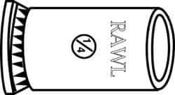 Powers Fasteners - 1-1/4" Diam, 1-1/4" Drill, 2" Min Embedment Caulk-In Concrete Anchor - Lead Alloy (Caulking Sleeve)/Zamac Alloy (Cone), Flat Head - Industrial Tool & Supply