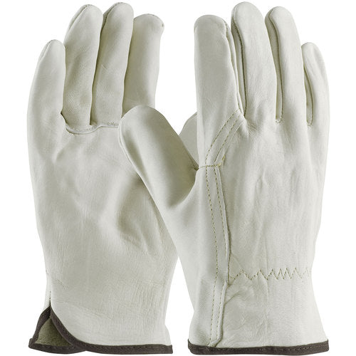 ‎68-116/XL Leather Drivers Gloves - Top Grain Cowhide Drivers - Superior Quality - Wing Thumb - Sewn w/ Kevlar - Exact Industrial Supply
