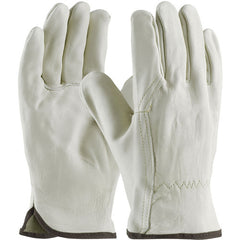 ‎68-116/XL Leather Drivers Gloves - Top Grain Cowhide Drivers - Superior Quality - Wing Thumb - Sewn w/ Kevlar - Exact Industrial Supply