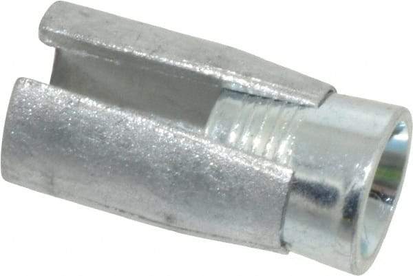 Powers Fasteners - 1/4" Diam, 3/8" Drill, 7/8" OAL, 2-1/2" Min Embedment Drop-In Concrete Anchor - Steel (Cone)/Zamac Alloy (Body), Zinc-Plated Finish - Industrial Tool & Supply
