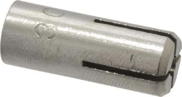 Powers Fasteners - 1/4" Diam, 3/8" Drill, 1-5/8" Min Embedment Drop-In Concrete Anchor - 303 Stainless Steel, 7/16" Thread Length - Industrial Tool & Supply