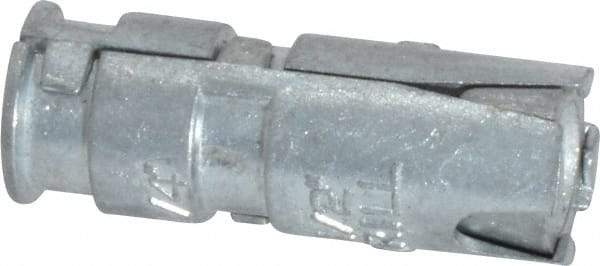 Powers Fasteners - 1/4" Diam, 1/2" Drill, 1-5/16" OAL, 3-3/8" Min Embedment Single Expansion Concrete Anchor - Zamac Alloy, Flat Head - Industrial Tool & Supply