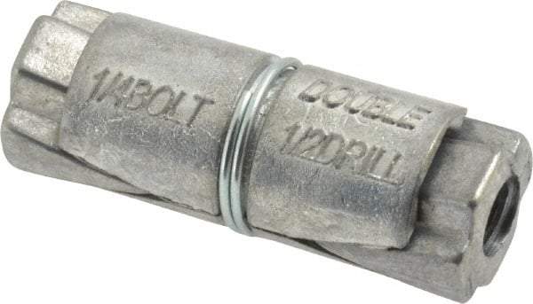 Powers Fasteners - 1/4" Diam, 1/2" Drill, 1-3/8" OAL, 2-3/4" Min Embedment Double Expansion Concrete Anchor - Zamac Alloy - Industrial Tool & Supply