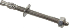 Powers Fasteners - 1/4" Diam, 1/4" Drill, 3-1/4" OAL, 1-1/4" Min Embedment Wedge Expansion Concrete Anchor - 304 Stainless Steel, Hex Nut Head, Hex Drive, 2-1/4" Thread Length - Industrial Tool & Supply