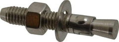 Powers Fasteners - 3/8" Diam, 3/8" Drill, 2-1/4" OAL, 1-1/4" Min Embedment Wedge Expansion Concrete Anchor - 304 Stainless Steel, Hex Nut Head, Hex Drive, 1-1/4" Thread Length - Industrial Tool & Supply