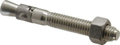 Powers Fasteners - 3/8" Diam, 3/8" Drill, 3" OAL, 1-1/4" Min Embedment Wedge Expansion Concrete Anchor - 304 Stainless Steel, Hex Nut Head, Hex Drive, 1-7/8" Thread Length - Industrial Tool & Supply