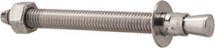 Powers Fasteners - 1/2" Diam, 1/2" Drill, 5-1/2" OAL, Wedge Expansion Concrete Anchor - 304 Stainless Steel, Hex Nut Head, Hex Drive, 4-1/8" Thread Length - Industrial Tool & Supply