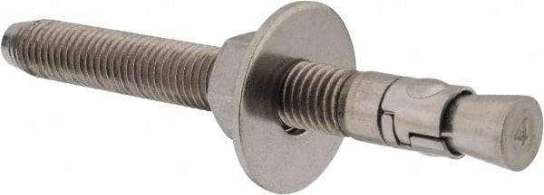 Powers Fasteners - 5/8" Diam, 5/8" Drill, 6" OAL, Wedge Expansion Concrete Anchor - 304 Stainless Steel, Hex Nut Head, Hex Drive, 4-1/2" Thread Length - Industrial Tool & Supply