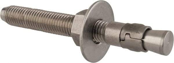 Powers Fasteners - 3/4" Diam, 3/4" Drill, 6-1/4" OAL, Wedge Expansion Concrete Anchor - 304 Stainless Steel, Hex Nut Head, Hex Drive, 4-3/8" Thread Length - Industrial Tool & Supply