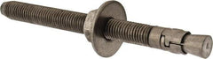Powers Fasteners - 3/4" Diam, 3/4" Drill, 8-1/2" OAL, 1-1/8" Min Embedment Wedge Expansion Concrete Anchor - 304 Stainless Steel, Hex Nut Head, Hex Drive, 6-5/8" Thread Length - Industrial Tool & Supply