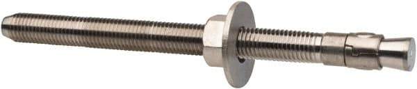 Powers Fasteners - 3/4" Diam, 3/4" Drill, 10" OAL, 1-1/8" Min Embedment Wedge Expansion Concrete Anchor - 304 Stainless Steel, Hex Nut Head, Hex Drive, 8-1/8" Thread Length - Industrial Tool & Supply