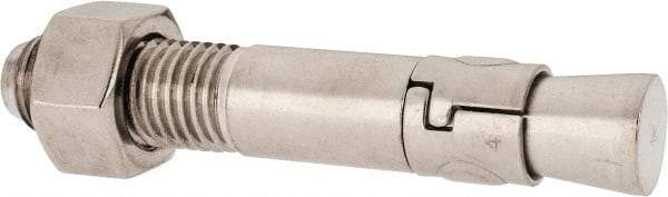 Powers Fasteners - 1" Diam, 1" Drill, 6" OAL, 1-5/8" Min Embedment Wedge Expansion Concrete Anchor - 304 Stainless Steel, Hex Nut Head, Hex Drive, 2-3/8" Thread Length - Industrial Tool & Supply
