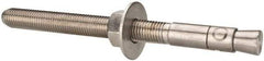 Powers Fasteners - 1" Diam, 1" Drill, 12" OAL, 2-3/4" Min Embedment Wedge Expansion Concrete Anchor - 304 Stainless Steel, Hex Nut Head, Hex Drive, 8-3/8" Thread Length - Industrial Tool & Supply