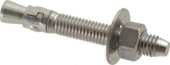 Powers Fasteners - 1/2" Diam, 1/2" Drill, 3-3/4" OAL, Wedge Expansion Concrete Anchor - 316 Stainless Steel, Hex Nut Head, Hex Drive, 2-3/8" Thread Length - Industrial Tool & Supply