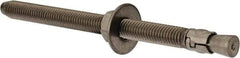 Powers Fasteners - 1/2" Diam, 1/2" Drill, 7" OAL, 7/8" Min Embedment Wedge Expansion Concrete Anchor - 316 Stainless Steel, Hex Nut Head, Hex Drive, 5-5/8" Thread Length - Industrial Tool & Supply