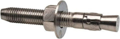 Powers Fasteners - 3/4" Diam, 3/4" Drill, 5-1/2" OAL, 1-1/4" Min Embedment Wedge Expansion Concrete Anchor - 316 Stainless Steel, Hex Nut Head, Hex Drive, 3-5/8" Thread Length - Industrial Tool & Supply