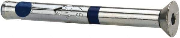 Powers Fasteners - 3/8" Diam, 3/8" Drill, 3-3/4" OAL, 1-3/4" Min Embedment Sleeve Concrete Anchor - Grade 5 Steel, Zinc-Plated Finish, Flat Head, Hex Drive - Industrial Tool & Supply