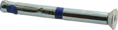 Powers Fasteners - 1/2" Diam, 1/2" Drill, 5" OAL, 1-3/4" Min Embedment Sleeve Concrete Anchor - Grade 5 Steel, Zinc-Plated Finish, Flat Head, Hex Drive - Industrial Tool & Supply
