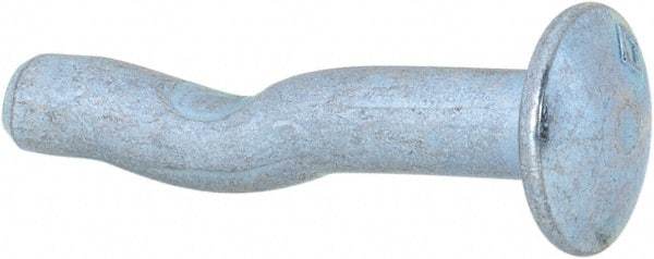 Powers Fasteners - 3/16" Diam, 3/16" Drill, 1" OAL, 2-1/2" Min Embedment Split-Drive Concrete Anchor - Grade 8.2 Steel, Zinc-Plated Finish, Mushroom Head - Industrial Tool & Supply