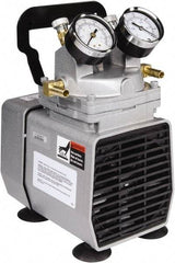 Gast - Diaphragm-Type Vacuum Pumps Horsepower: 1/8 Cubic Feet per Minute: 1.60 - Industrial Tool & Supply