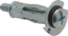 Powers Fasteners - 1/8" Screw, 5/16" Diam, 1-1/16" Long, 1/8 to 1/4" Thick, Sleeve Drywall & Hollow Wall Anchor - 5/16" Drill, Zinc Plated, Steel, Grade 5, Use in Concrete, & Masonry, Drywall, Plywood & Wallboard - Industrial Tool & Supply