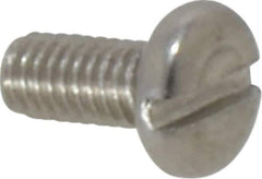 Value Collection - M3x0.50 Metric Coarse, 6mm Length Under Head Slotted Drive Machine Screw - Pan Head, Grade 18-8 Stainless Steel, Uncoated, Without Washer - Industrial Tool & Supply