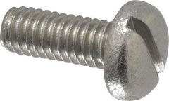 Value Collection - M4x0.70 Metric Coarse, 10mm Length Under Head Slotted Drive Machine Screw - Pan Head, Grade 18-8 Stainless Steel, Uncoated, Without Washer - Industrial Tool & Supply