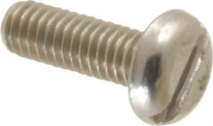 Value Collection - M4x0.70 Metric Coarse, 12mm Length Under Head Slotted Drive Machine Screw - Pan Head, Grade 18-8 Stainless Steel, Uncoated, Without Washer - Industrial Tool & Supply