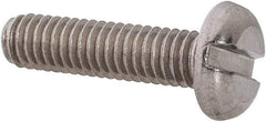 Value Collection - M4x0.70 Metric Coarse, 16mm Length Under Head Slotted Drive Machine Screw - Pan Head, Grade 18-8 Stainless Steel, Uncoated, Without Washer - Industrial Tool & Supply