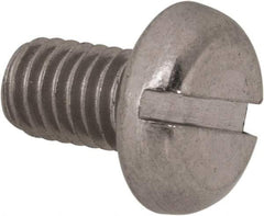 Value Collection - M5x0.80 Metric Coarse, 8mm Length Under Head Slotted Drive Machine Screw - Pan Head, Grade 18-8 Stainless Steel, Uncoated, Without Washer - Industrial Tool & Supply