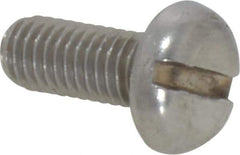 Value Collection - M5x0.80 Metric Coarse, 12mm Length Under Head Slotted Drive Machine Screw - Pan Head, Grade 18-8 Stainless Steel, Uncoated, Without Washer - Industrial Tool & Supply