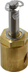 Parker - 1/4" Port, Two Way, Direct Acting, Brass Solenoid Valve - Normally Closed, 140 Max PSI, NBR Seal - Industrial Tool & Supply