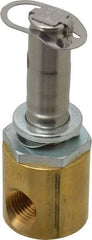 Parker - 1/4" Port, Two Way, Direct Acting, Brass Solenoid Valve - Normally Open, 300 Max PSI, NBR Seal - Industrial Tool & Supply