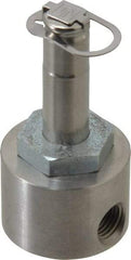 Parker - 1/4" Port, Two Way, Piloted Diaphragm, Stainless Steel Solenoid Valve - Normally Closed, 110 Max PSI, PTFE Seal - Industrial Tool & Supply