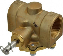 Parker - 1-1/2" Port, Two Way, Piloted Diaphragm, Brass Solenoid Valve - Normally Closed, 50 Max PSI, EPDM Seal - Industrial Tool & Supply