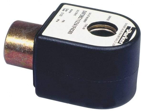 Parker - 24 Volt, 18 Coil Lead Length, Class H, Solenoid Coil - 9.5 Watt, NEMA 4X Enclosure, Use with Parker Skinner Gold Ring Series Valves - Industrial Tool & Supply