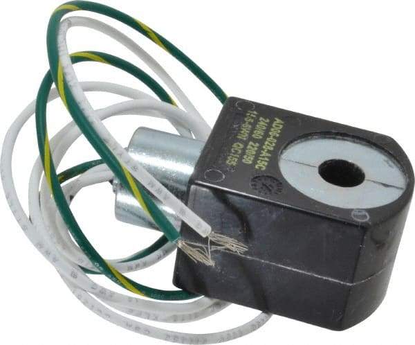 Parker - 240 Volt, 18 Coil Lead Length, Class F, Solenoid Coil - 6.0 Watt, NEMA 4X Enclosure, Use with Parker Skinner Gold Ring Series Valves - Industrial Tool & Supply