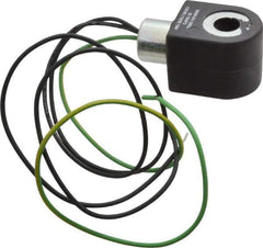 Parker - 120 Volt, 18 Coil Lead Length, Class F, Solenoid Coil - 16.0 Watt, NEMA 4X Enclosure, Use with Parker Skinner Gold Ring Series Valves - Industrial Tool & Supply