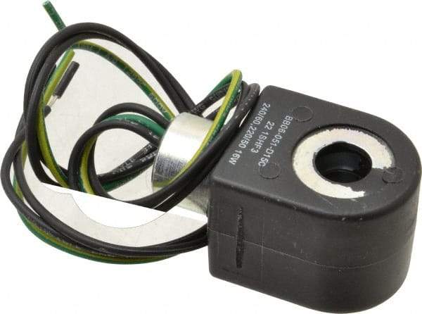 Parker - 240 Volt, 18 Coil Lead Length, Class F, Solenoid Coil - 16.0 Watt, NEMA 4X Enclosure, Use with Parker Skinner Gold Ring Series Valves - Industrial Tool & Supply