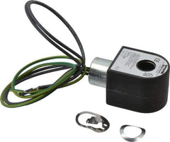Parker - 240 Volt, 18 Coil Lead Length, Class H, Solenoid Coil - 11.0 Watt, NEMA 4X Enclosure, Use with Parker Skinner Gold Ring Series Valves - Industrial Tool & Supply