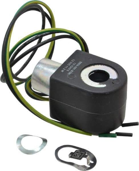 Parker - 12 Volt, 18 Coil Lead Length, Class F, Solenoid Coil - 11.5 Watt, NEMA 4X Enclosure, Use with Parker Skinner Gold Ring Series Valves - Industrial Tool & Supply