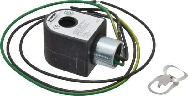 Parker - 24 Volt, 18 Coil Lead Length, Class F, Solenoid Coil - 11.5 Watt, NEMA 4X Enclosure, Use with Parker Skinner Gold Ring Series Valves - Industrial Tool & Supply