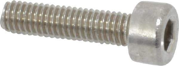 Value Collection - M3x0.50 Metric Coarse Hex Socket Drive, Socket Cap Screw - Grade 18-8 & Austenitic A2 Stainless Steel, Fully Threaded, 12mm Length Under Head - Industrial Tool & Supply